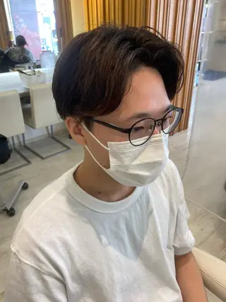 メンズ ベージュ/インナー カラー🤍Rieのヘアスタイル