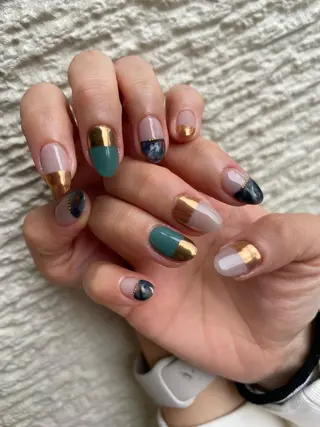 ロング カラー ヘアアレンジ キッズ ネイル マツエク・マツパ アイブロウ 福田 加奈のネイルデザイン