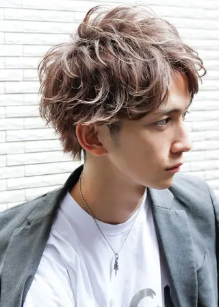 カラー パーマ メンズ タケ ウチのヘアスタイル