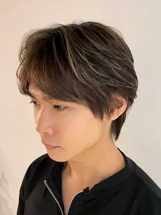 ショート カラー メンズ 🐝メンズハイライト …Rioのヘアスタイル