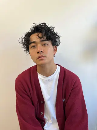 ショート カラー パーマ ヘアアレンジ メンズ 💎髪質改善特化💎 RUITOのヘアスタイル