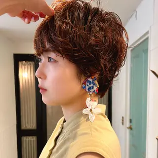 パーマ 暖色カラー🧡 ボブ🧚‍♀️マナのヘアスタイル