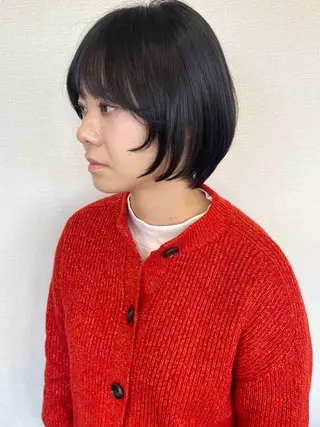 ショート カラー 髪質改善ｶﾗｰ ｹｱﾌﾞﾘｰﾁ/ﾀﾑのヘアスタイル