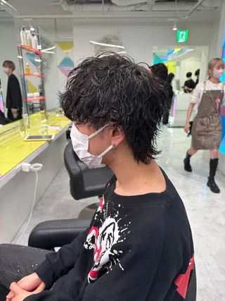 ショート カラー パーマ メンズ 【メンズサロン】 BLUCK 横浜のヘアスタイル