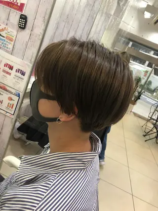 ショート メンズ 髪質改善× ハイライト溝江のヘアスタイル