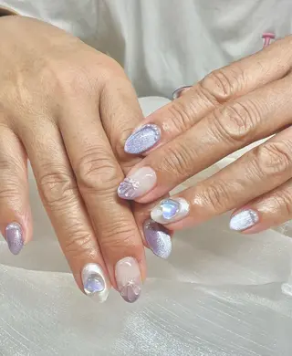 ネイル Kaka_ パラジェル、長さだしのネイルデザイン