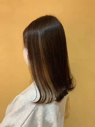 ミディアム カラー 渡邉 真夕のヘアスタイル