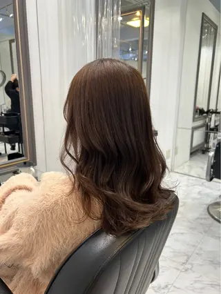 セミロング カラー ⠀ 那月のヘアスタイル