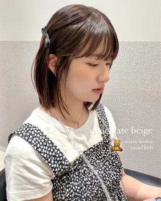 ミディアム カラー 赤み消し/透明感 🪽◝✩ 武者春花のヘアスタイル