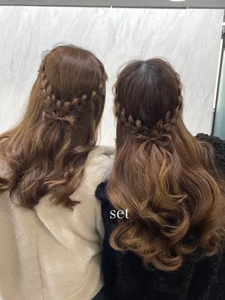 ロング ヘアアレンジ エクステ🩵ブリーチ 韓国ヘア🩵KAEのヘアスタイル