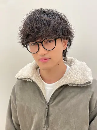 ショート カラー パーマ ヘアアレンジ メンズ 亀井隆汰/メンズ専門 パーマ特化美容師のヘアスタイル