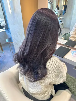 セミロング カラー 店長/mao/ 前髪/顔周りカットのヘアスタイル