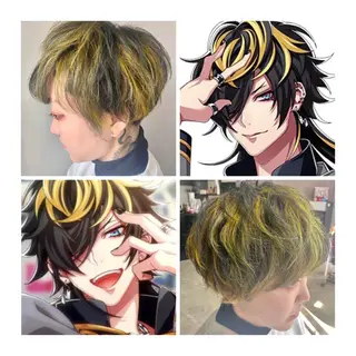 ショート カラー GARU-ガル-所属・TSUNO🦖 派手髪/オタク美容師のヘアスタイル