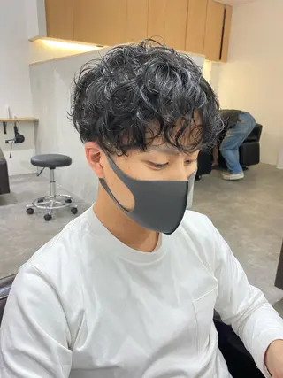 ショート パーマ 森貴裕/ベージュ/ パーマ/オリーブのヘアスタイル