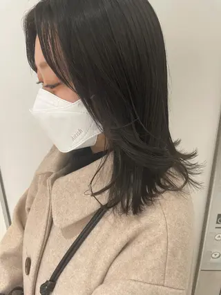 セミロング 韓国風パーマ/ヘア セット/店長みづきのヘアスタイル