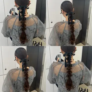 ヘアアレンジ アレンジ/ブラウン カラー HARU🕯のヘアスタイル