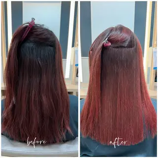 セミロング 髪質改善/縮毛矯正✨ 白石ゆいのヘアスタイル