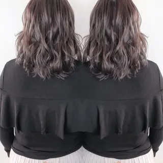 ミディアム カラー ヘアアレンジ Mariana/ 鶴原-ハイライトのヘアスタイル