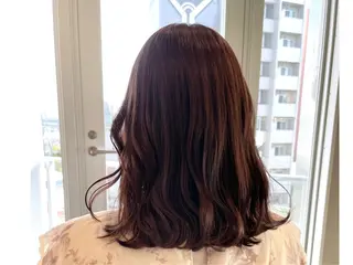 ミディアム カラー ✨髪質改善/ハイトー ン/艶髪高山のヘアスタイル