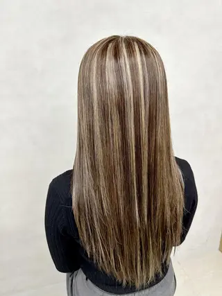 カラー ロング ヘアアレンジ 💎ハイライトカラー /髪質改善カラー💎のヘアスタイル