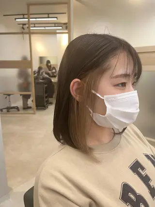 ミディアム カラー 天野 涼のヘアスタイル