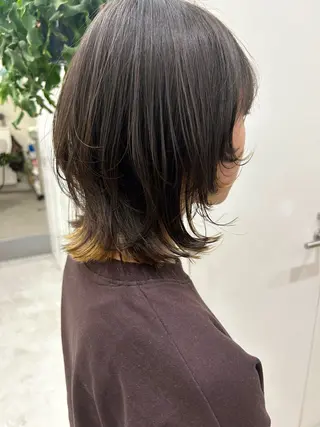 ミディアム 💛🤍U too e’s 鎌倉🧸のヘアスタイル