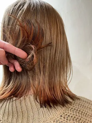 ミディアム カラー ヘアアレンジ 安部佑哉/ハイトーン /レイヤー/グランジのヘアスタイル