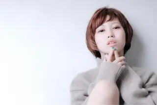 ショート カラー パーマ 川間 将彦のヘアスタイル