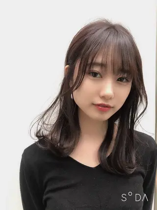 セミロング カラー 寺山 佳貴のヘアスタイル