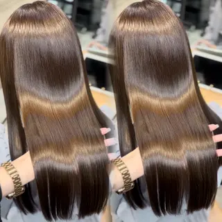 ロング カラー ヘアアレンジ youres hair東新宿店所属・新宿⌇韓国風ヘア ⌇透明感カラーのヘアスタイル