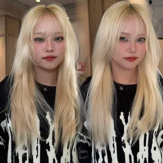 ロング ダン/メンズ/ 顔周り×透明感カラーのヘアスタイル