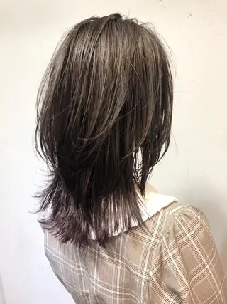 ミディアム カラー 千葉 郁也のヘアスタイル