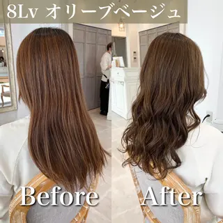 ロング カラー ブリーチなし✨艶髪 カラー𓃲YAGIのヘアスタイル