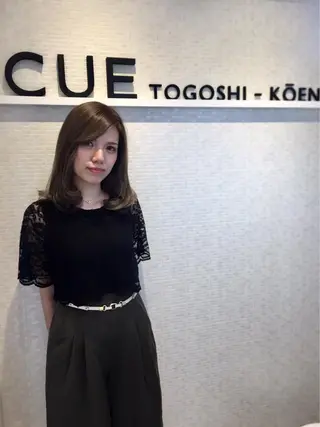 セミロング カラー パーマ CUETOGOSHIKOEN所属・舛添 龍一のヘアスタイル