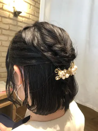 ミディアム ヘアアレンジ oasis(オアシス)所属・oasis/吉岡 /白髪の悩み解決へのヘアスタイル