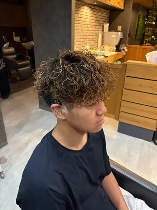 カラー パーマ メンズ hair make LATTE 川原店所属・若林 叶大のヘアスタイル