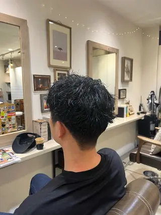 ショート メンズ Lamp所属・🌀メンズパーマ🌀 🐏丸山祐宇🐏のヘアスタイル