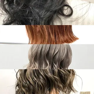 ミディアム カラー 難波/心斎橋/ボブ/ 髪質改善/ハイトーンのヘアスタイル