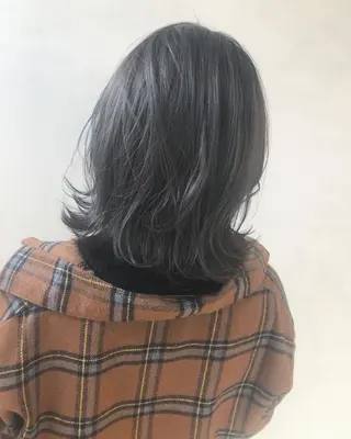 ミディアム カラーと髪質改善 のミライのヘアスタイル