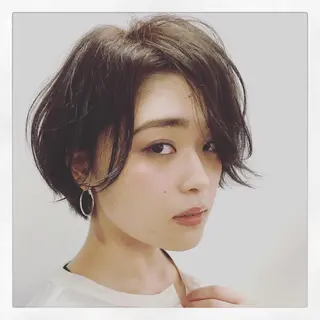 ショート 髪質改善ストレート、 カラー清野雄大のヘアスタイル