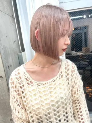 ショート カラー ヘアアレンジ lani ブリーチ /ダブルカラーのヘアスタイル