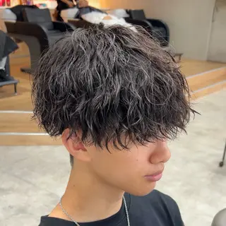 ショート パーマ メンズ メンズパーマ/ 新潟駅/佐藤裕のヘアスタイル