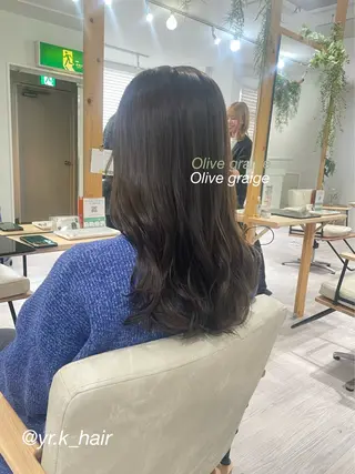 セミロング カラー 赤味消し.髪質改善 🌿𝘠𝘜𝘙𝘐のヘアスタイル