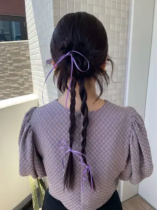 ロング ヘアアレンジ Toiro 横浜所属・🎀レイヤー/パーマ カラー/ai🎀のヘアスタイル