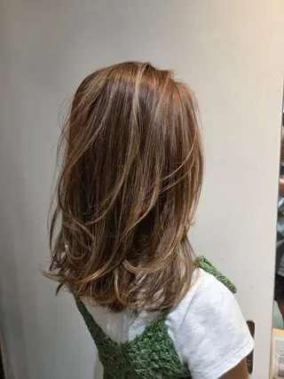 ミディアム レイヤーカット 湘南台/高倉航汰のヘアスタイル