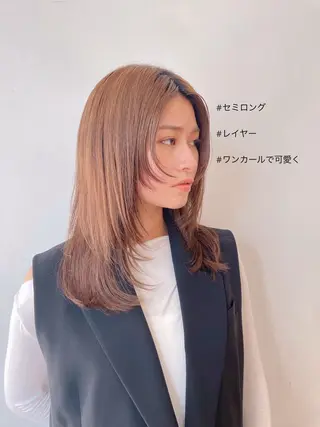 セミロング ボブ/ミディアム 親しみやすさ/さくらのヘアスタイル