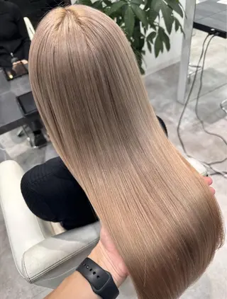 ロング カラー ハイトーン/髪質改善 /韓国SUZUKAのヘアスタイル