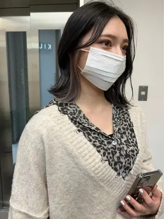 ミディアム カラー 🧸艶々韓国ヘア 🧁mizunaのヘアスタイル