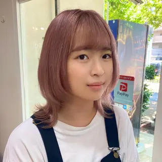 ミディアム カラー 髪質改善/ストレート /透明感/西川奈穂のヘアスタイル