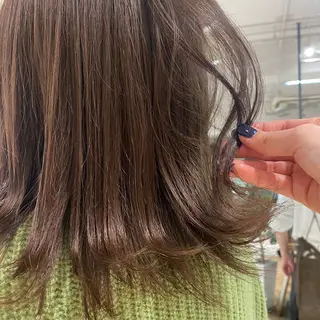 セミロング カラー ベージュ/アレンジ /横浜/杉本千夏のヘアスタイル
